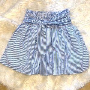 LOFT Skirt Blue White Seersucker Summer Ready Women’s Size Medium